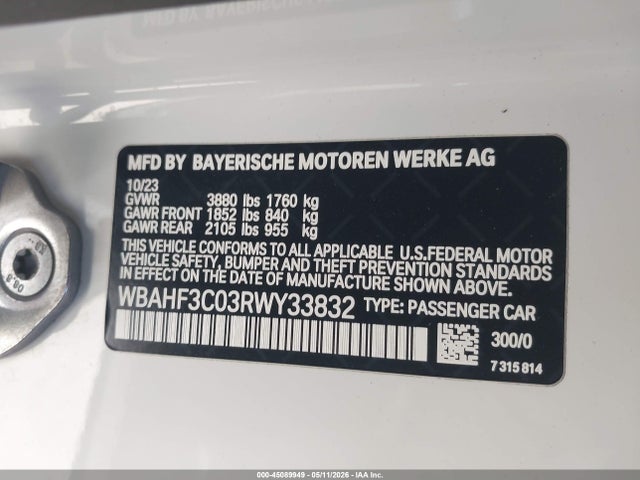 BMW Z4 Sdrive30i 2024 WBAHF3C03RWY33832 Image 9
