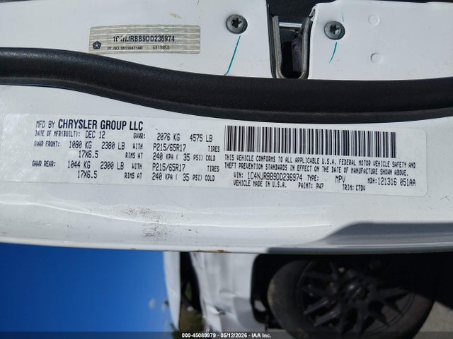 Aukcja sprzedaży 2013 Jeep Patriot Sport, vin: 1C4NJRBB9DD236974, numer aukcji: 45089979