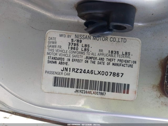 Aukcja sprzedaży 1990 Nissan 300zx, vin: JN1RZ24A6LX007867, numer aukcji: 45090204