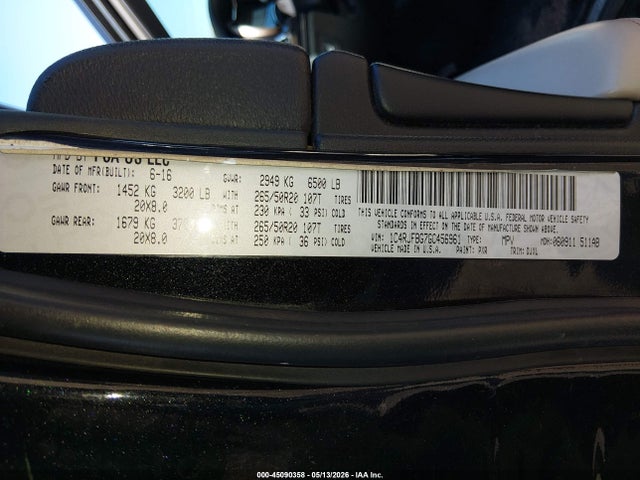 1C4RJFBG7GC456961 Jeep Grand Cherokee Limited 75th Anniversary