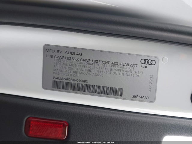 WAUM2AF26KN049863 Audi A6 55 Premium