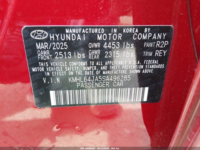 Hyundai SONATA SEL 2025 KMHL64JA5SA496285 Image 9