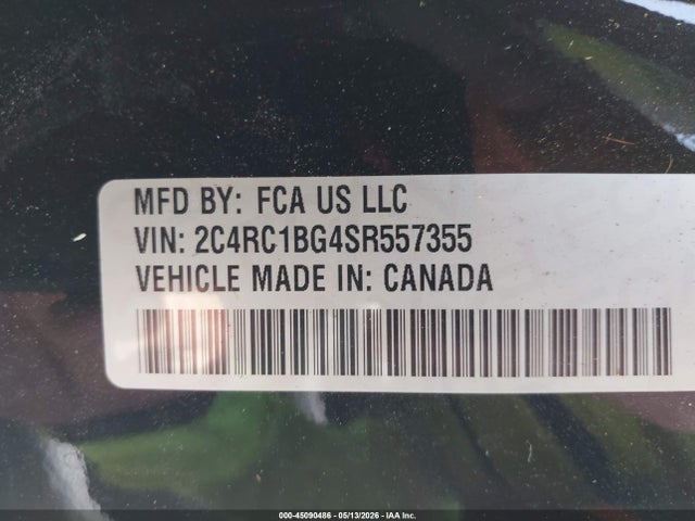 Aukcja sprzedaży 2025 Chrysler Pacifica Select, vin: 2C4RC1BG4SR557355, numer aukcji: 45090486