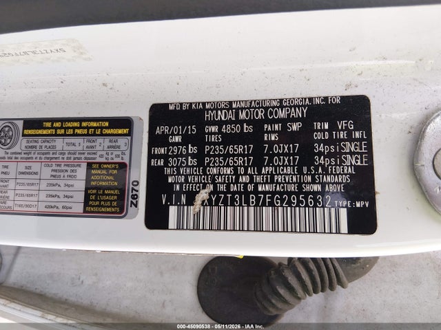 5XYZT3LB7FG295632 Hyundai Santa Fe Sport 2.4l