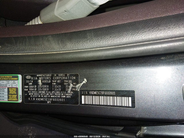 KIA Sedona Sx Luxury 2015 KNDME5C19F6033931 Image 9
