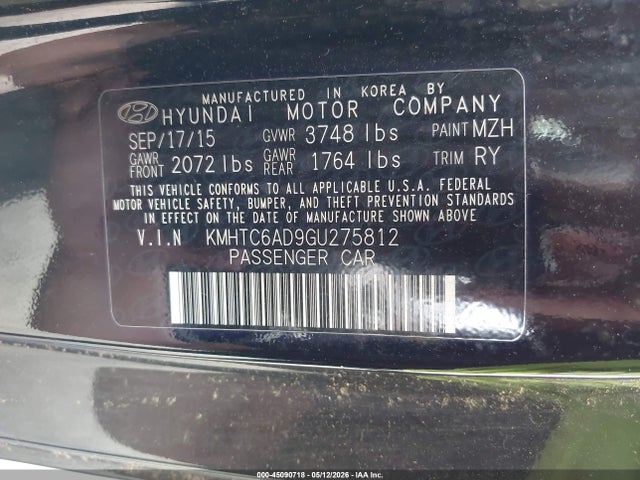 Продажа на аукционе авто 2016 Hyundai Veloster, vin: KMHTC6AD9GU275812, номер лота: 45090718