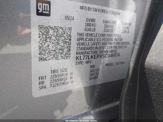 Продажа на аукционе авто 2025 Chevrolet Trax Fwd Activ, vin: KL77LKEPXSC046974, номер лота: 45090729