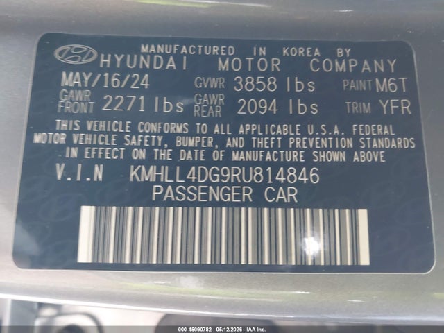 Aukcja sprzedaży 2024 Hyundai Elantra Se, vin: KMHLL4DG9RU814846, numer aukcji: 45090782