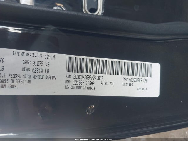 Dodge Charger Se 2015 2C3CDXFG9FH748852 Image 9