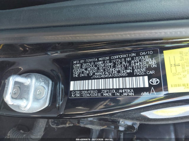 Продаж на аукціоні авто 2010 Scion Xd, vin: JTKKU4B45A1003985, номер лоту: 45090876