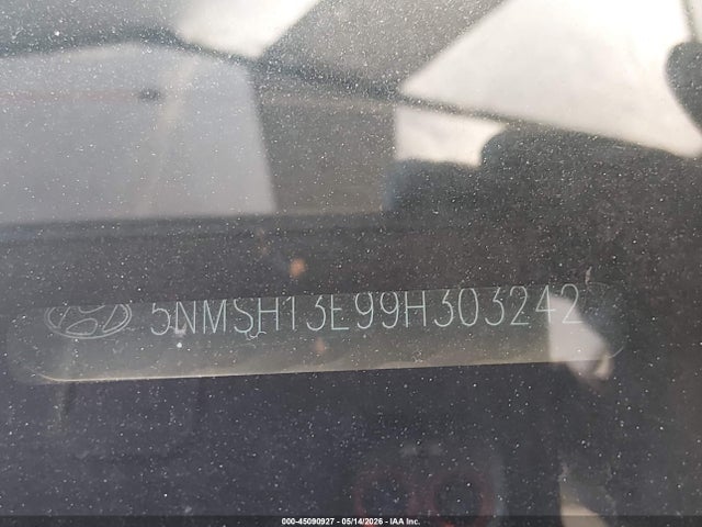 Продаж на аукціоні авто 2009 Hyundai Santa Fe Se, vin: 5NMSH13E99H303242, номер лоту: 45090927