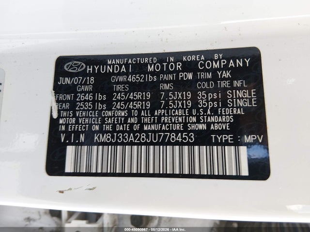 Hyundai Tucson Value 2018 KM8J33A28JU778453 Image 9