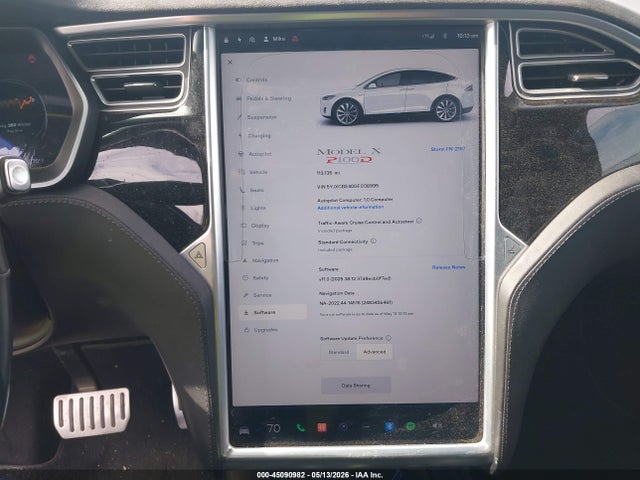 Продажа на аукционе авто 2016 Tesla Model X 75d/p100d/p90d, vin: 5YJXCBE40GF008995, номер лота: 45090982