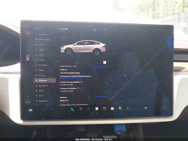Продаж на аукціоні авто 2025 Tesla Model X Long Range, vin: 7SAXCAE58SF471286, номер лоту: 45090989