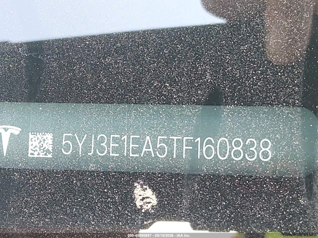45090997 :رقم المزاد ، 5YJ3E1EA5TF160838 vin ، 2026 Tesla Model 3 Premium Rear-wheel Drive/rear-wheel Drive مزاد بيع