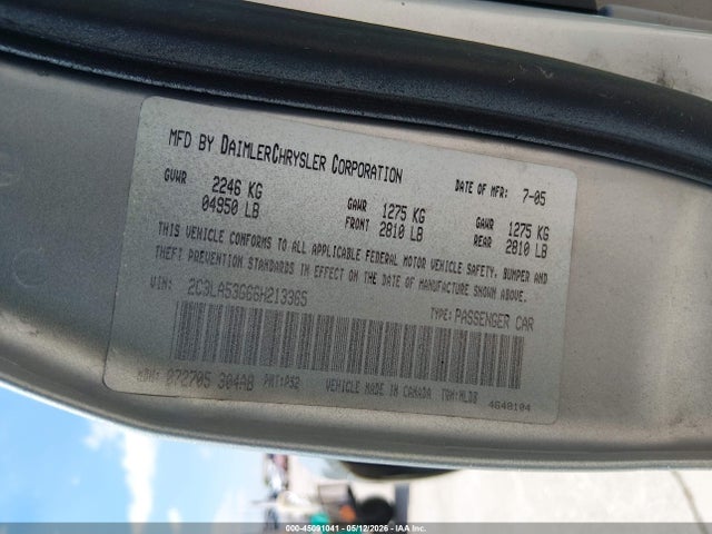 Aukcja sprzedaży 2005 Chrysler 300 Touring, vin: 2C3AA53G15H539838, numer aukcji: 45091041