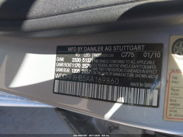 Продаж на аукціоні авто 2010 Mercedes-benz E 350 4matic, vin: WDDHF8HB5AA169860, номер лоту: 45091097