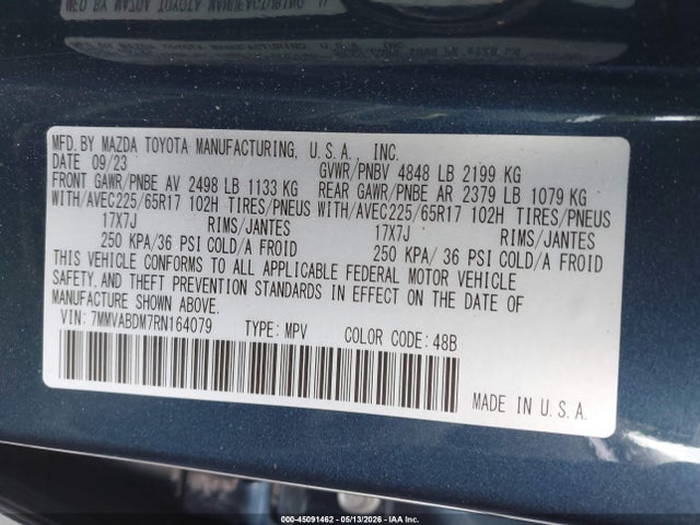 45091462 :رقم المزاد ، 7MMVABDM7RN164079 vin ، 2024 Mazda Cx-50 2.5 S Premium مزاد بيع