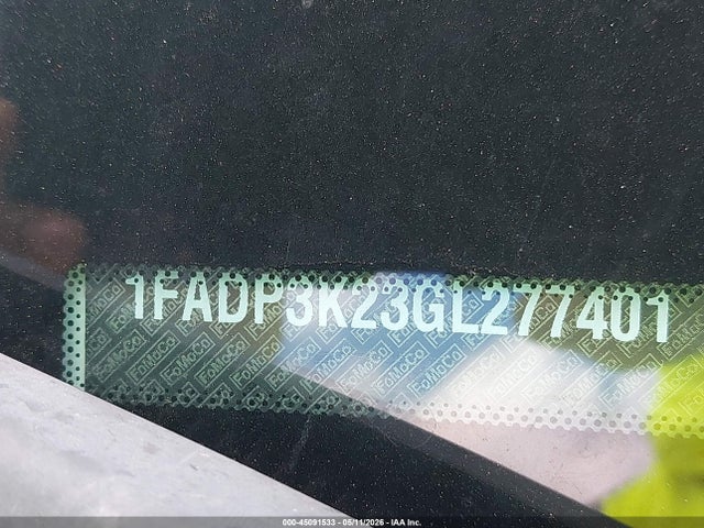 2016 Ford Focus Se მანქანა იყიდება აუქციონზე, vin: 1FADP3K23GL277401, აუქციონის ნომერი: 45091533