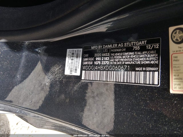 Aukcja sprzedaży 2013 Mercedes-benz C 250, vin: WDDGJ4HBXDG060671, numer aukcji: 45091543