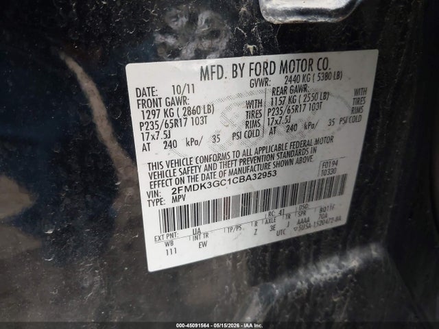 Продаж на аукціоні авто 2012 Ford Edge Se, vin: 2FMDK3GC1CBA32953, номер лоту: 45091564