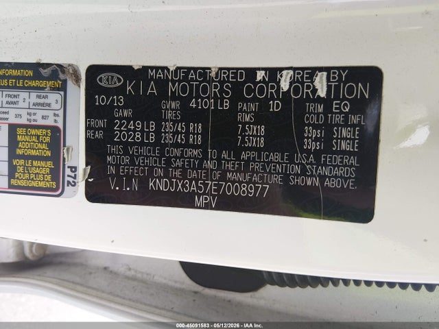 45091583 :رقم المزاد ، KNDJX3A57E7008977 vin ، 2014 Kia Soul ! مزاد بيع