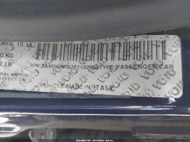 Aukcja sprzedaży 2015 Maserati Quattroporte S Q4, vin: ZAM56RRA2F1142658, numer aukcji: 45091750