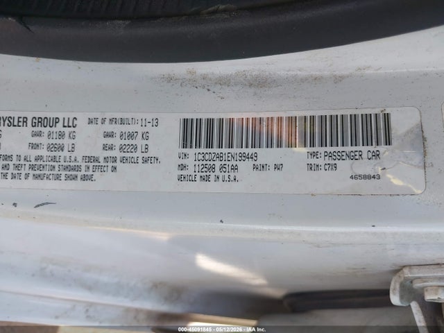 Dodge AVENGER SE 2014 1C3CDZAB1EN199449 Image 9