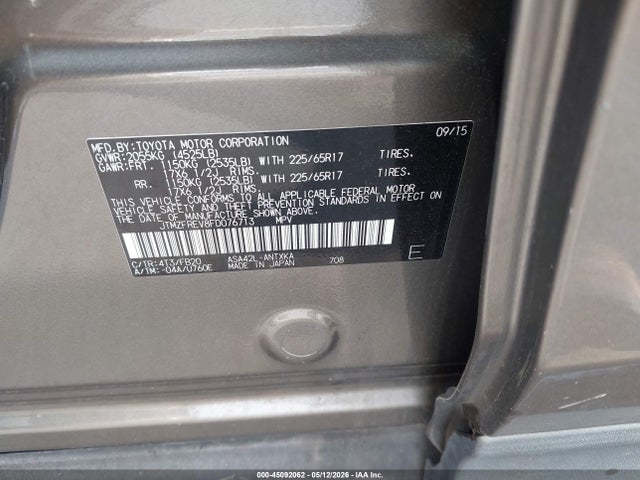 Aukcja sprzedaży 2015 Toyota Rav4 Le, vin: JTMZFREV8FD076713, numer aukcji: 45092062