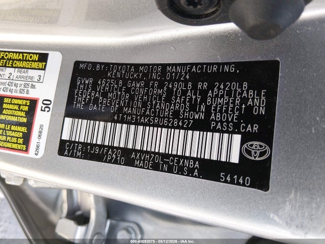 Продаж на аукціоні авто 2024 Toyota Camry Hybrid Le, vin: 4T1H31AK5RU628427, номер лоту: 45092075