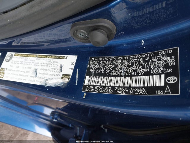 Aukcja sprzedaży 2010 Toyota Prius Ii, vin: JTDKN3DUXA0151129, numer aukcji: 45092201