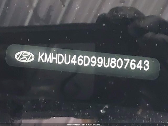 45092411 :رقم المزاد ، KMHDU46D99U807643 vin ، 2009 Hyundai Elantra Gls مزاد بيع