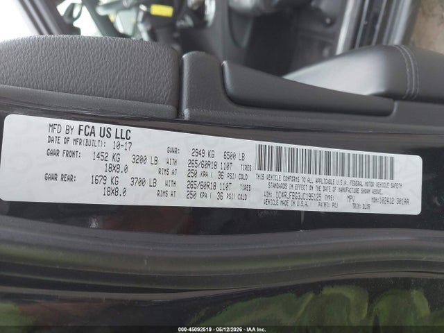 1C4RJFBG3JC195125 Jeep Grand Cherokee Limited 4x4
