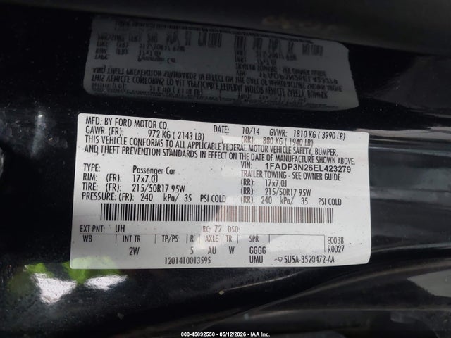 Aukcja sprzedaży 2014 Ford Focus Titanium, vin: 1FADP3N26EL423279, numer aukcji: 45092550