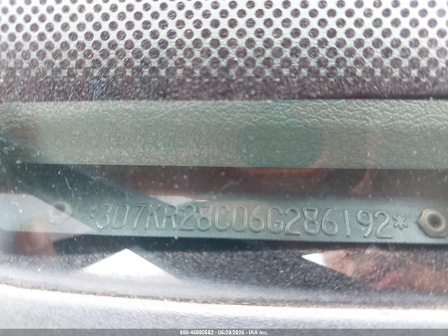 Продаж на аукціоні авто 2006 Dodge Ram 2500 Slt/sport, vin: 3D7KR28C06G286192, номер лоту: 45092582