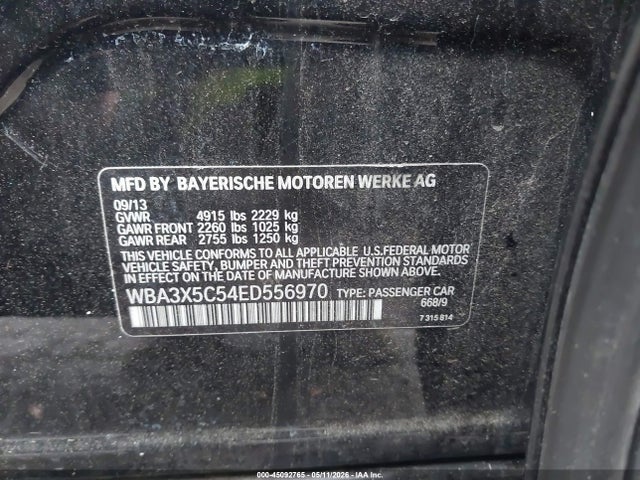 2014 Bmw 328i Gran Turismo Xdrive მანქანა იყიდება აუქციონზე, vin: WBA3X5C54ED556970, აუქციონის ნომერი: 45092765