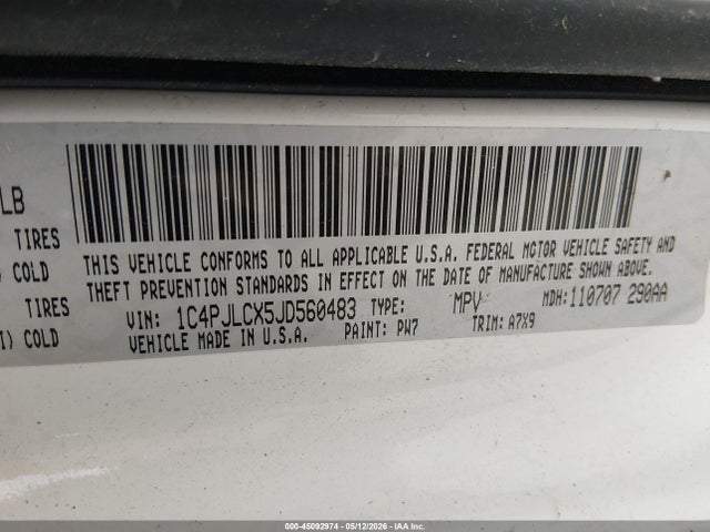 Aukcja sprzedaży 2018 Jeep Cherokee Latitude Fwd, vin: 1C4PJLCX5JD560483, numer aukcji: 45092974