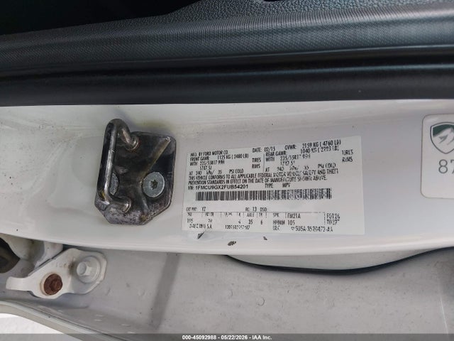 2015 Ford Escape Se მანქანა იყიდება აუქციონზე, vin: 1FMCU9GX2FUB54201, აუქციონის ნომერი: 45092988