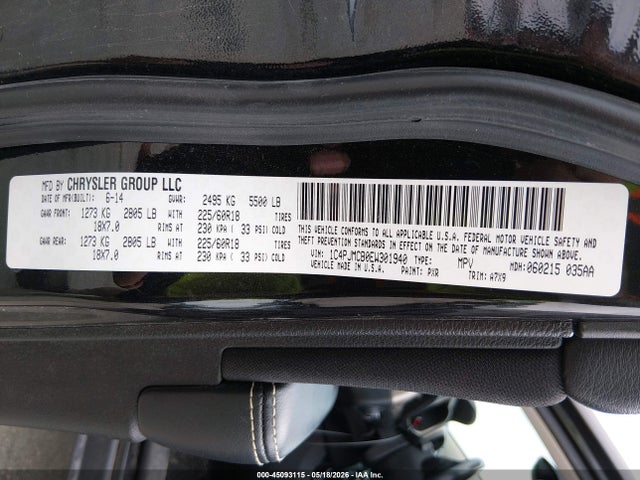 45093115 :رقم المزاد ، 1C4PJMCB0EW301940 vin ، 2014 Jeep Cherokee Altitude مزاد بيع