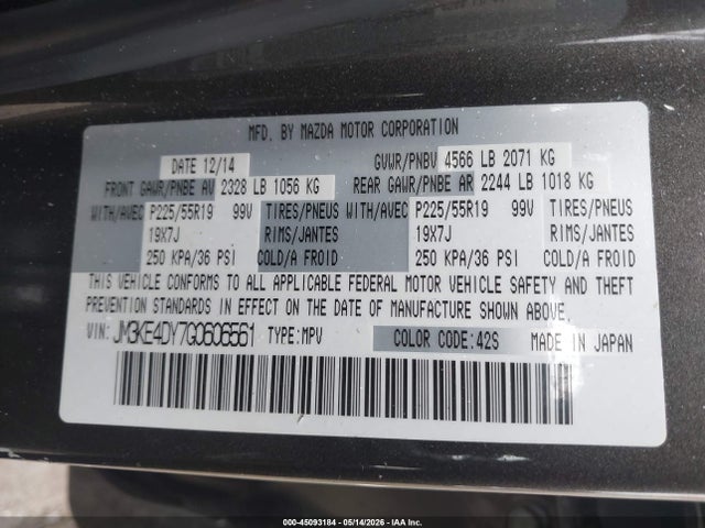 Aukcja sprzedaży 2016 Mazda Cx-5 Grand Touring, vin: JM3KE4DY7G0606561, numer aukcji: 45093184