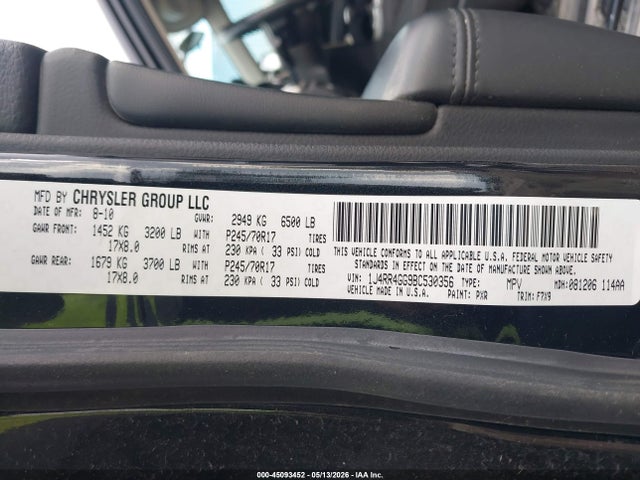 Aukcja sprzedaży 2011 Jeep Grand Cherokee Laredo, vin: 1J4RR4GG9BC530356, numer aukcji: 45093452