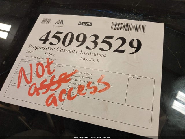 Tesla MODEL S 2016 5YJSA1E29GF123667 Image 8