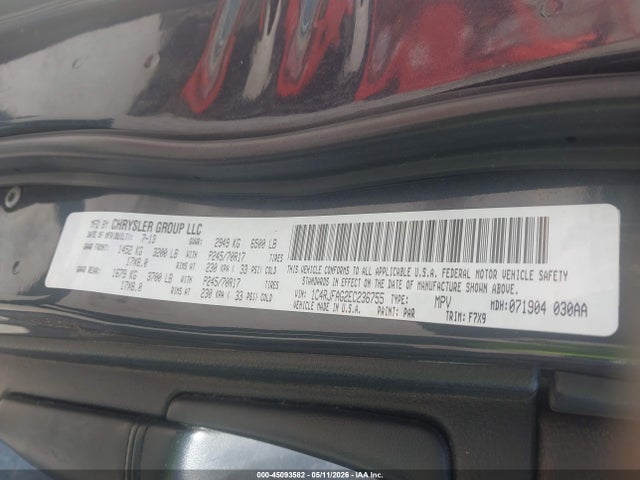 Aukcja sprzedaży 2014 Jeep Grand Cherokee Laredo, vin: 1C4RJFAG2EC236755, numer aukcji: 45093582