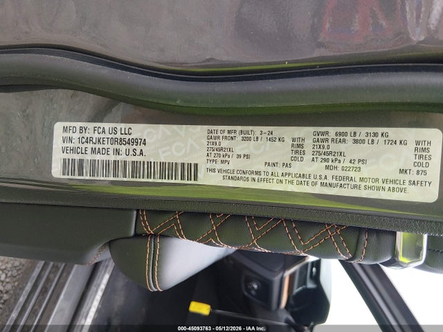 Продажа на аукционе авто 2024 Jeep Grand Cherokee L Summit Reserve 4x4, vin: 1C4RJKET0R8549974, номер лота: 45093763