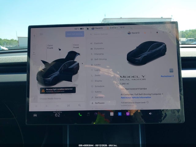 Aukcja sprzedaży 2026 Tesla Model Y, vin: 7SAYGDEE8TF581184, numer aukcji: 45093844