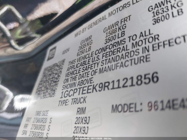 45093850 :رقم المزاد ، 1GCPTEEK9R1121856 vin ، 2024 Chevrolet Colorado 4wd Trail Boss مزاد بيع