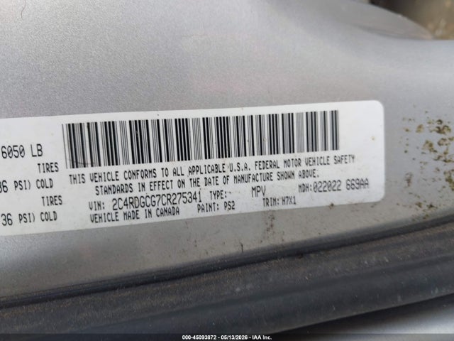 Aukcja sprzedaży 2012 Dodge Grand Caravan Sxt, vin: 2C4RDGCG7CR275341, numer aukcji: 45093872