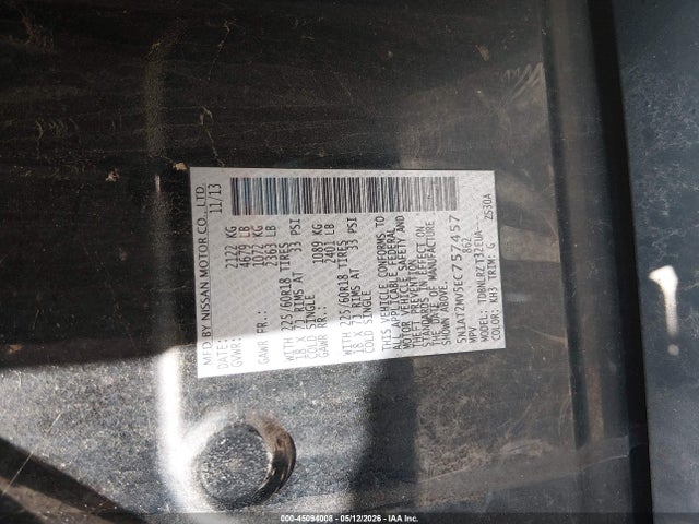 Продажа на аукционе авто 2014 Nissan Rogue Sl, vin: 5N1AT2MV5EC757457, номер лота: 45094008