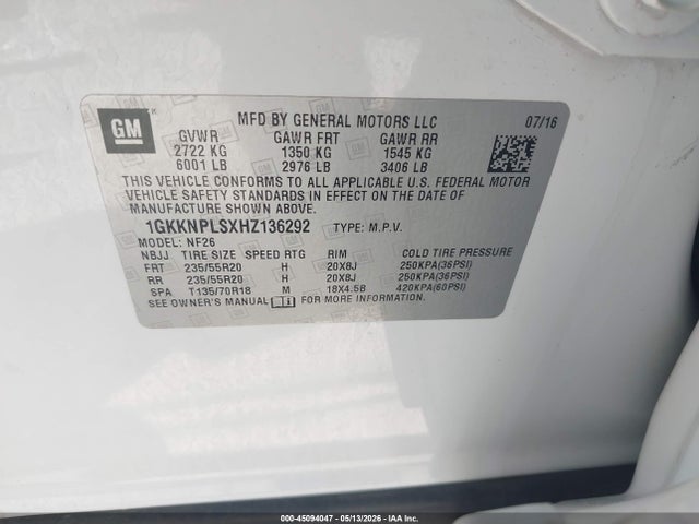 GMC Acadia Denali 2017 1GKKNPLSXHZ136292 Image 9