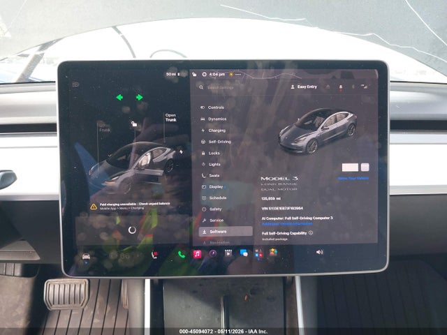 2018 Tesla Model 3 Long Range/performance მანქანა იყიდება აუქციონზე, vin: 5YJ3E1EB7JF183964, აუქციონის ნომერი: 45094072